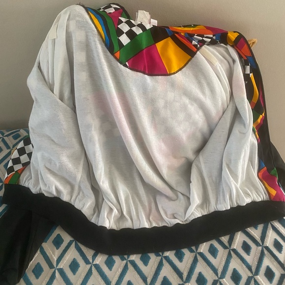 Tail Vintage 80s Tennis Zip Up Jacket Vibrant Neon Op Art Color Block Print - XS - Picture 5 of 6